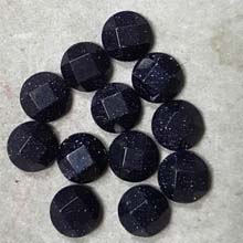 12MM FACETED ROUND CABOCHON BLUE GOLD STONE(8PCS/BAG)